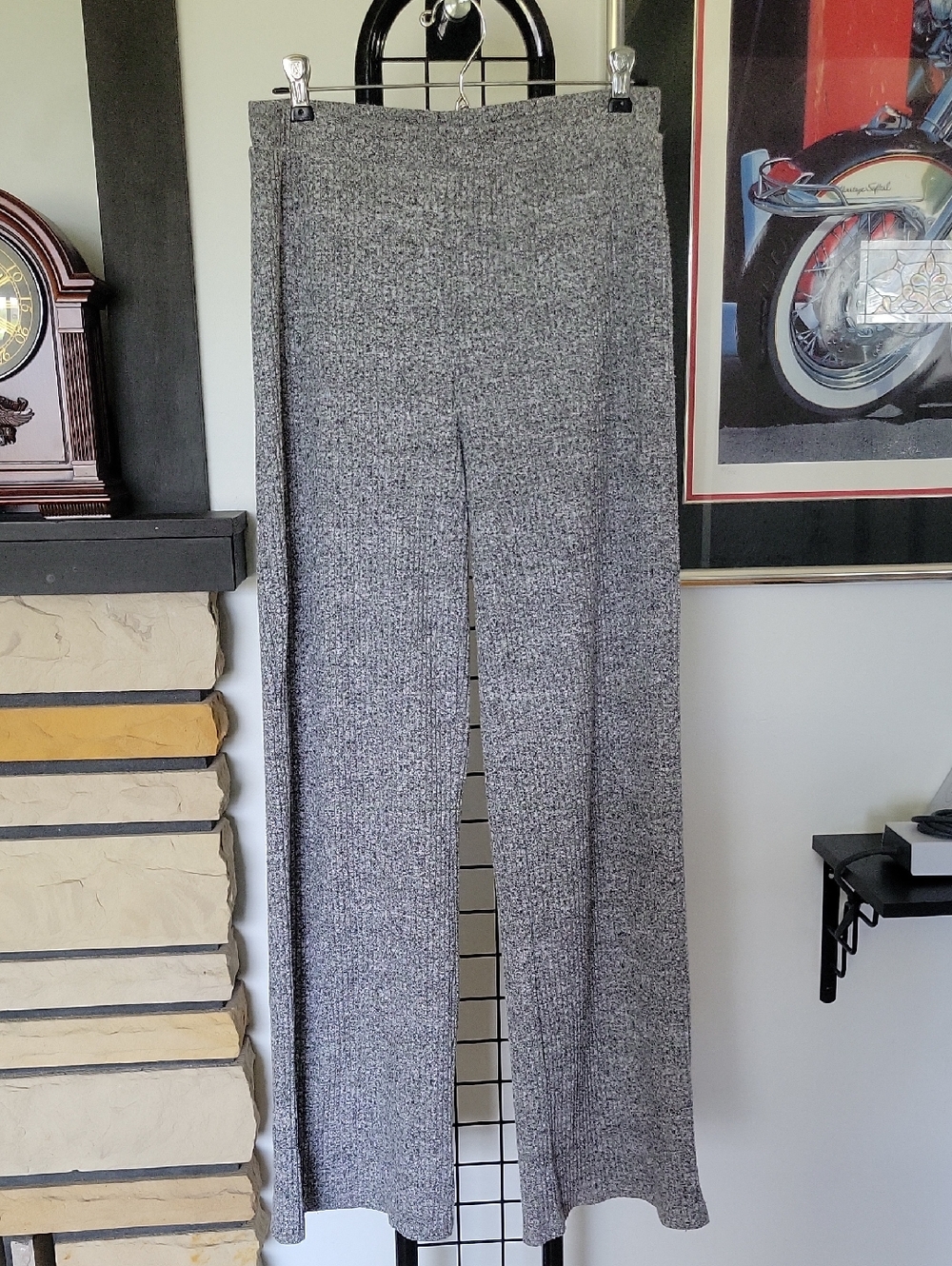 Zara Knit Pants, Large, Gray